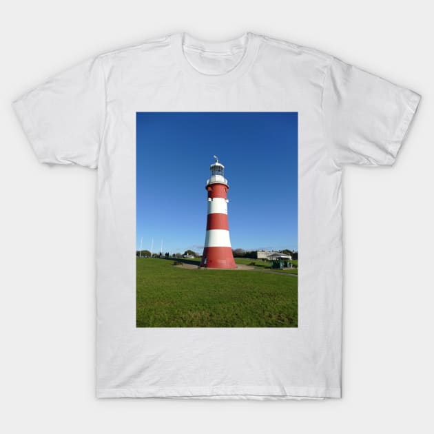 Smeaton's Tower, Plymouth Hoe T-Shirt by Chris Petty